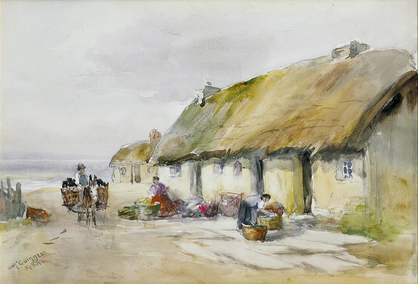 A KERRY COTTAGE by William Bingham McGuinness sold for 3,500 at Whyte's Auctions