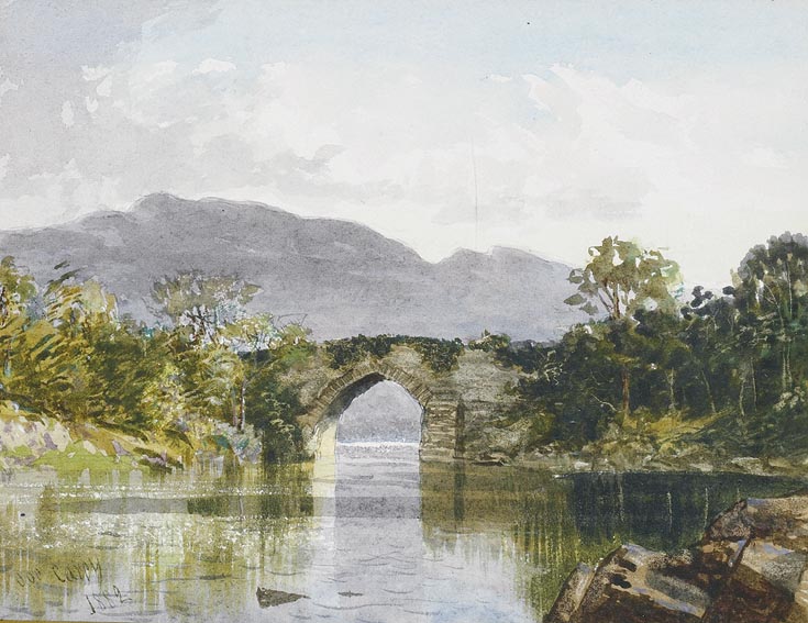 BRICKEEN BRIDGE, KILLARNEY by Joseph William Carey sold for 1,000 at Whyte's Auctions