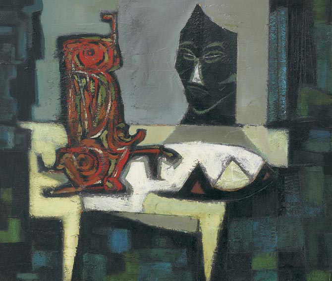 STILL LIFE WITH DARK HEAD by Arthur Armstrong sold for 4,200 at Whyte's Auctions