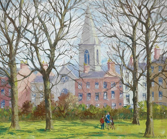 A DUBLIN PARK by Fergus O'Ryan sold for 2,800 at Whyte's Auctions