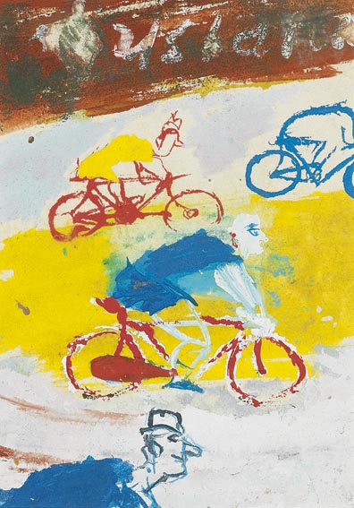 BICYCLISTS by Stella Steyn sold for 1,700 at Whyte's Auctions