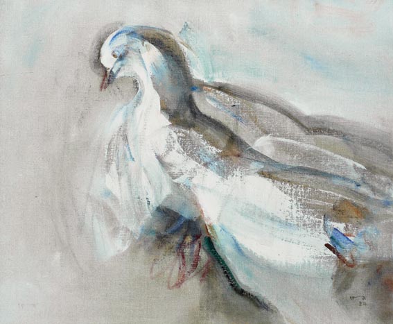 WOUNDED PIGEON by Louis le Brocquy sold for 50,000 at Whyte's Auctions