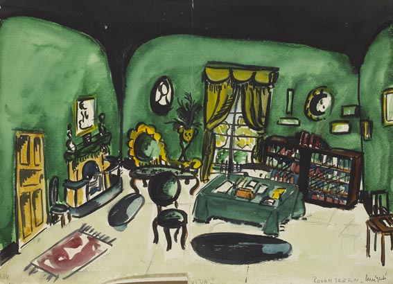THREE SET DESIGNS FOR ABBEY AND OLYPMIA THEATRE PRODUCTIONS by Anne Yeats (1919-2001) at Whyte's Auctions