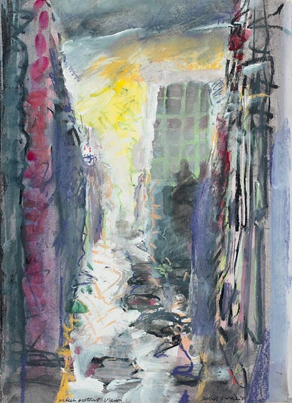STREET, DISTANT VIEW by David Crone sold for 1,400 at Whyte's Auctions