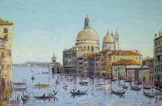 THE SANTA MARIA DELLA SALUTE ON THE CANAL GRANDE, VENICE by Ivan Sutton sold for 4,000 at Whyte's Auctions