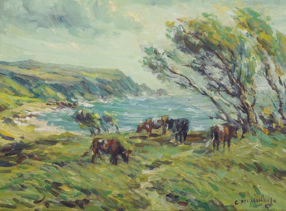 COASTAL LANDSCAPE WITH CATTLE by Charles J. McAuley sold for 3,000 at Whyte's Auctions