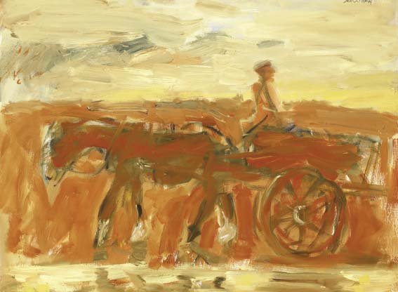 HORSE AND CART by Basil Blackshaw sold for 30,000 at Whyte's Auctions