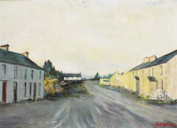 CLOONACOOL VILLAGE, COUNTY SLIGO by Sen Keating PPRHA HRA HRSA (1889-1977) at Whyte's Auctions