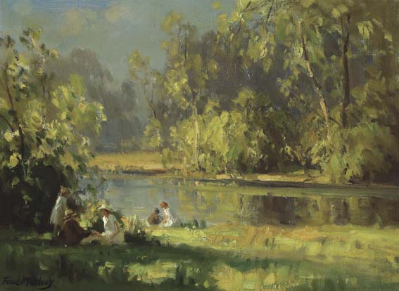 PICNIC BY THE LAGAN by Frank McKelvey sold for 24,000 at Whyte's Auctions