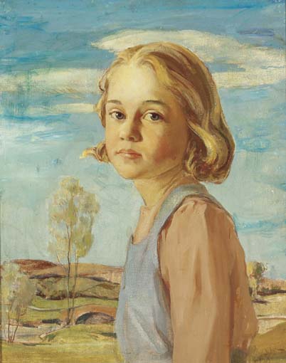 PORTRAIT OF A YOUNG GIRL by Lady Hazel Lavery (ne Martyn) (1880-1935) at Whyte's Auctions