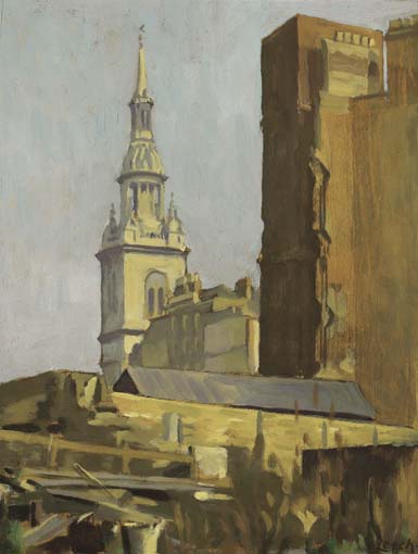 ST GILES, HOLBURN, FROM CHARING CROSS ROAD by William John Leech sold for 16,000 at Whyte's Auctions
