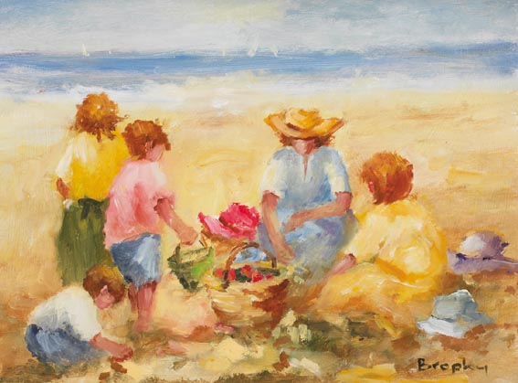 AT THE SEASIDE by Elizabeth Brophy sold for 2,700 at Whyte's Auctions