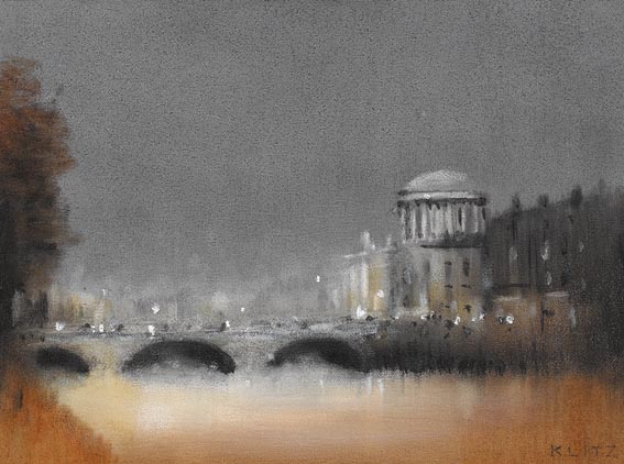 THE FOUR COURTS, DUBLIN by Anthony Robert Klitz sold for 2,000 at Whyte's Auctions