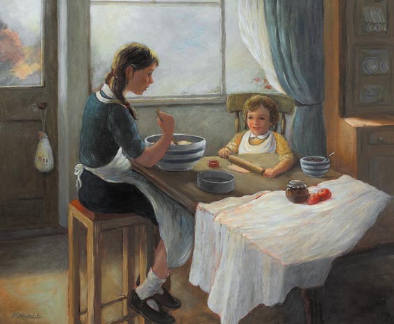 BAKING DAY by Phyllis A. Arnold PPUSWA UWS (b.1938) at Whyte's Auctions