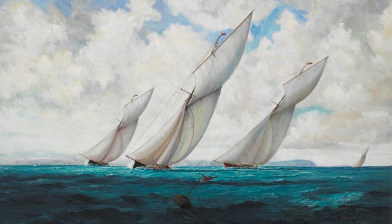 ROYAL MUNSTER YACHT CLUB REGATTA, 1891 by Garrett Fallon sold for 2,500 at Whyte's Auctions