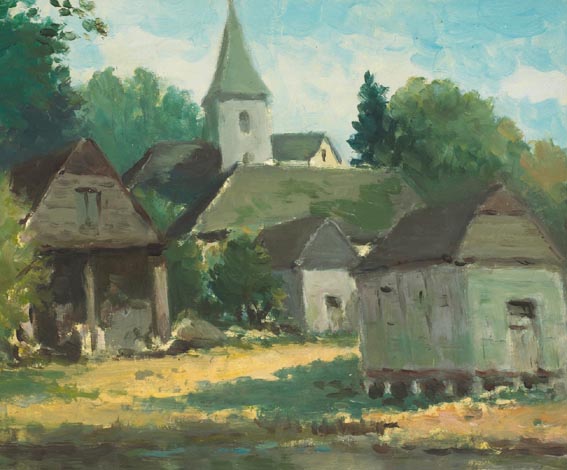FRENCH VILLAGE by Harry Emerson Lewis sold for 650 at Whyte's Auctions
