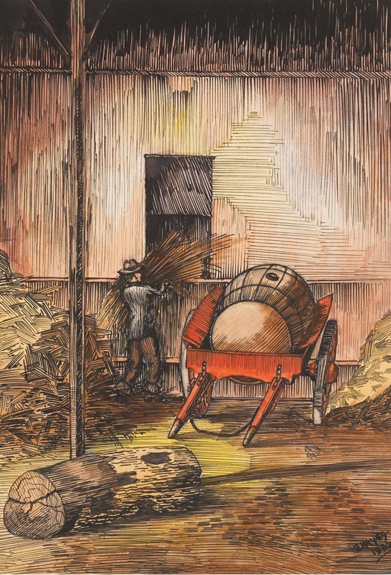 THE HAYSHED and THE BARN (A PAIR) by Ernest Columba Hayes sold for 600 at Whyte's Auctions