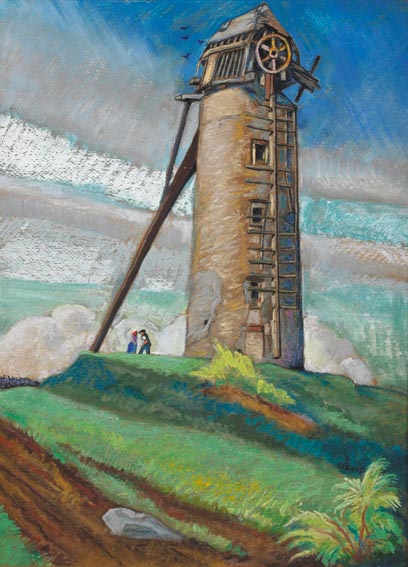 OLD SKERRIES WINDMILL by Harry Kernoff RHA (1900-1974) at Whyte's Auctions
