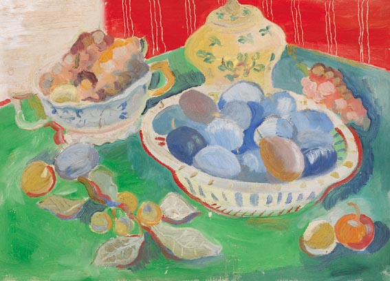 STILL LIFE WITH PLUMS by Father Jack P. Hanlon sold for 3,800 at Whyte's Auctions
