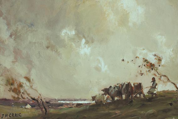 MILKING TIME by James Humbert Craig sold for 19,000 at Whyte's Auctions