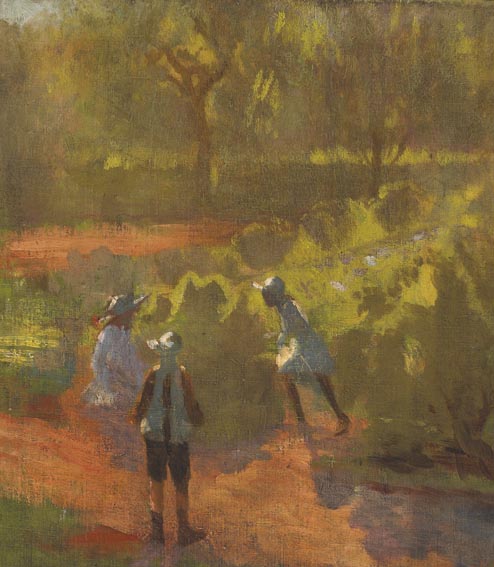 THREE CHILDREN IN A SUMMER LANDSCAPE by William John Leech sold for 14,500 at Whyte's Auctions