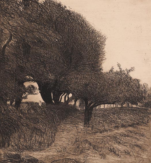 SENTIER  TRAVERS LES ARBES / PATH THROUGH THE TREES, circa 1893 by Roderic O'Conor sold for 2,800 at Whyte's Auctions