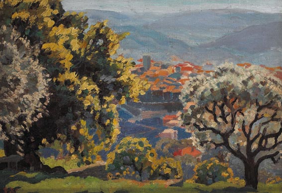 VENCE FROM THE HILL, 1933 by Rosaleen Brigid Ganly sold for 4,200 at Whyte's Auctions