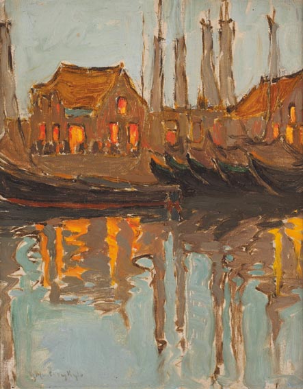 THE HARBOUR VOLENDAM, circa 1926-27 by Georgina Moutray Kyle sold for 3,400 at Whyte's Auctions