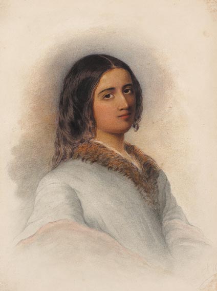 A CONNEMARA GIRL by Daniel Maclise sold for 2,300 at Whyte's Auctions