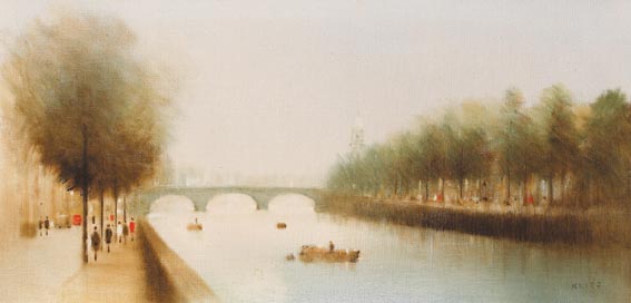 THE LIFFEY, DUBLIN by Anthony Robert Klitz sold for 2,800 at Whyte's Auctions