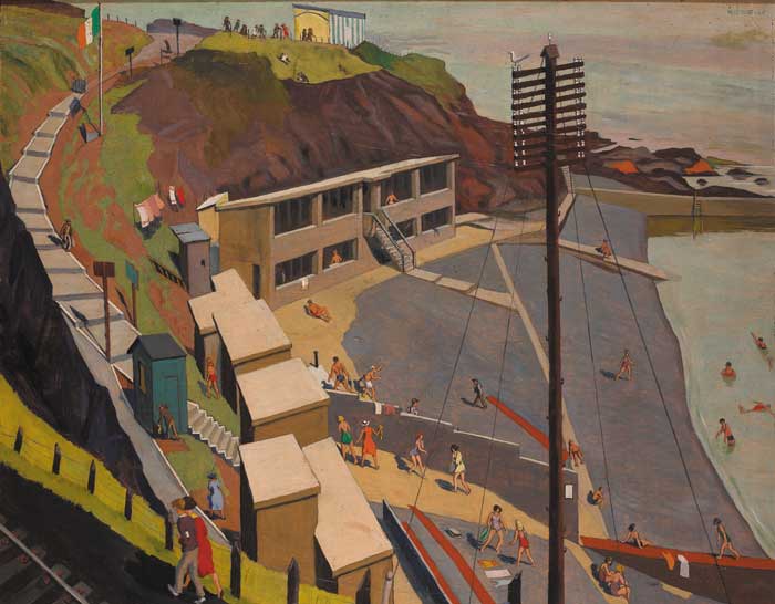 BATHERS, NAYLOR'S COVE, BRAY by Harry Kernoff sold for 82,000 at Whyte's Auctions