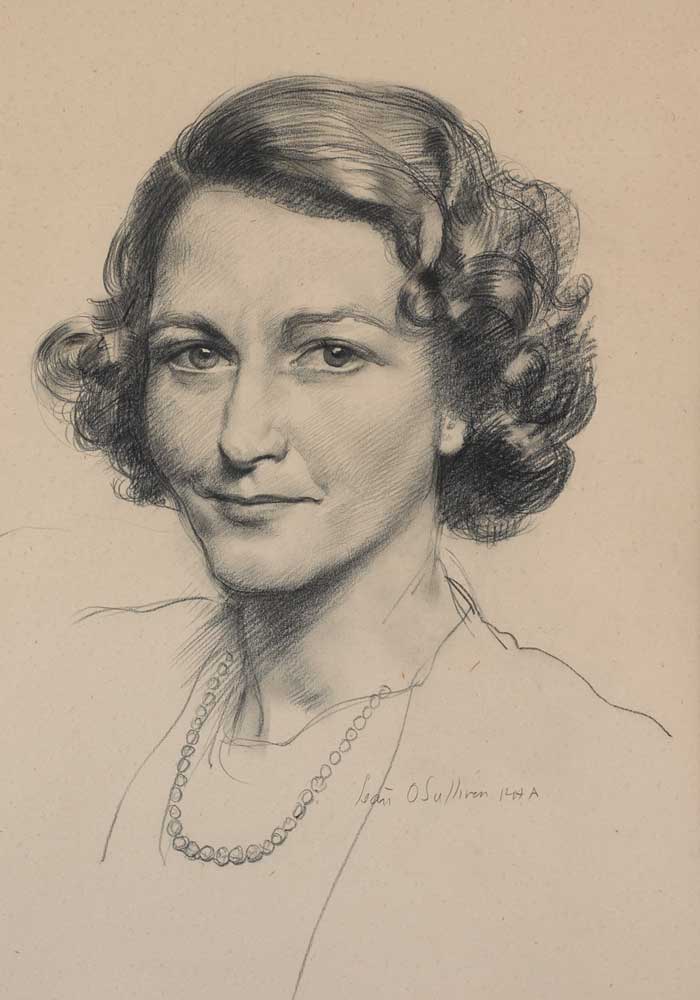 PORTRAIT OF VIVENNE GANLEY (NE McLOUGHRIDGE) by Sen O'Sullivan RHA (1906-1964) at Whyte's Auctions