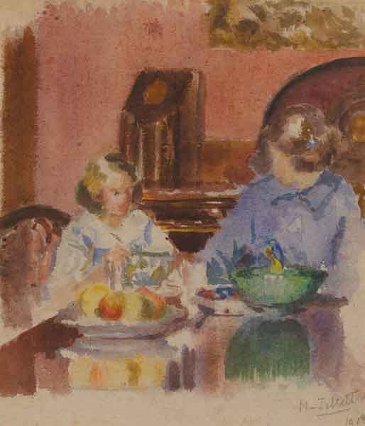 BABBIN AND BETTY, FITZWILLIAM SQUARE by Mainie Jellett sold for 8,400 at Whyte's Auctions