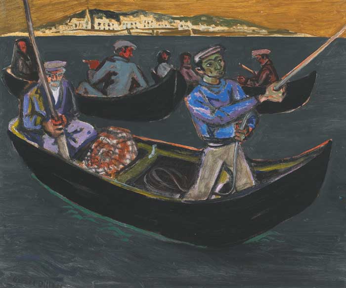 CURRACHS OFF ROUNDSTONE by Gerard Dillon (1916-1971) at Whyte's Auctions