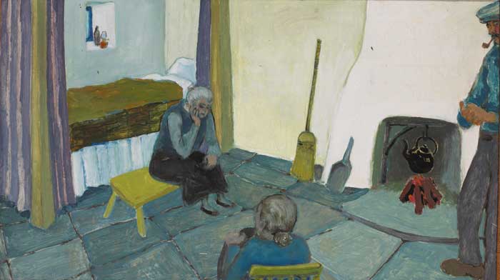 COTTAGE INTERIOR, circa 1952 by Gerard Dillon sold for 90,000 at Whyte's Auctions