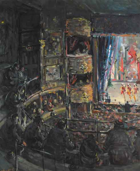 THEATRE SCENE by George Campbell sold for 11,500 at Whyte's Auctions