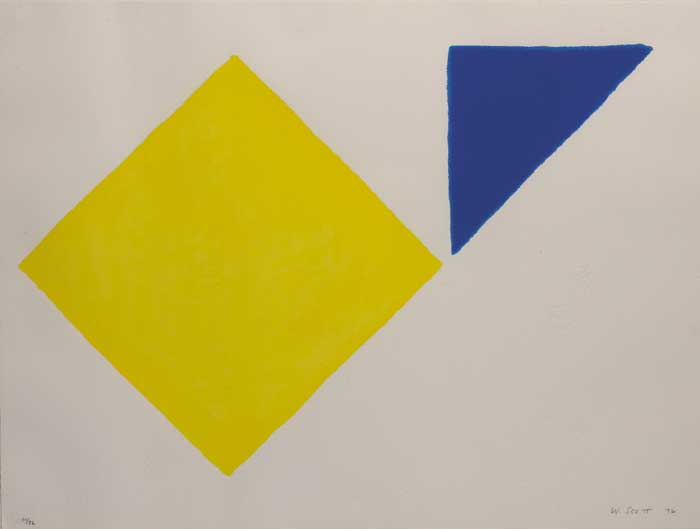 YELLOW SQUARE PLUS QUARTER BLUE by William Scott sold for 3,600 at Whyte's Auctions