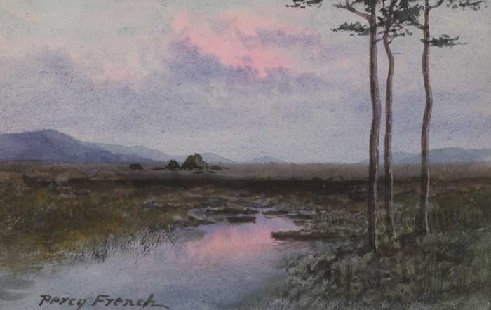 SUNSET OVER THE BOG by William Percy French sold for 12,500 at Whyte's Auctions