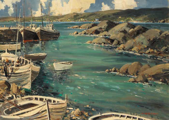 BURTONPORT, COUNTY DONEGAL by George K. Gillespie sold for 15,000 at Whyte's Auctions