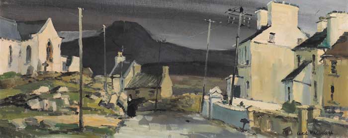VILLAGE IN CONNEMARA by Cecil Maguire sold for 10,000 at Whyte's Auctions