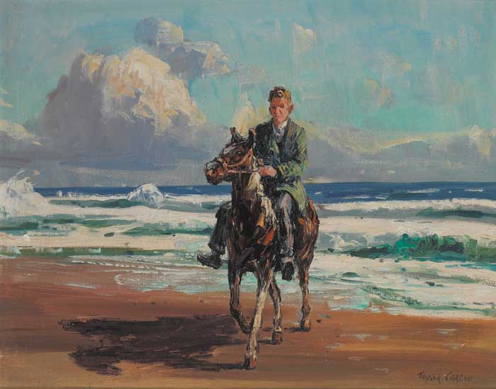 PONY RIDE ON THE BEACH by Robert Taylor Carson sold for 3,600 at Whyte's Auctions