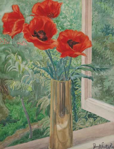 POPPIES IN A VASE ON A WINDOWSILL by Paul Nietsche sold for 1,300 at Whyte's Auctions