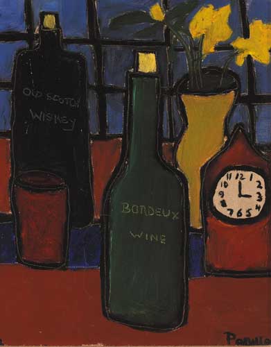 STILL LIFE WITH BORDEUX WINE BOTTLE by Conor de Padilla sold for 320 at Whyte's Auctions
