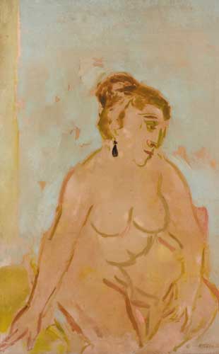 SEATED NUDE WITH A BLACK DROP EARRING by Stella Steyn sold for 3,600 at Whyte's Auctions