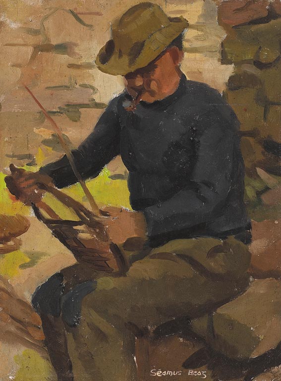 SEAMUS WORKING WICKER by Diarmuid O'Ceallacain sold for 1,000 at Whyte's Auctions