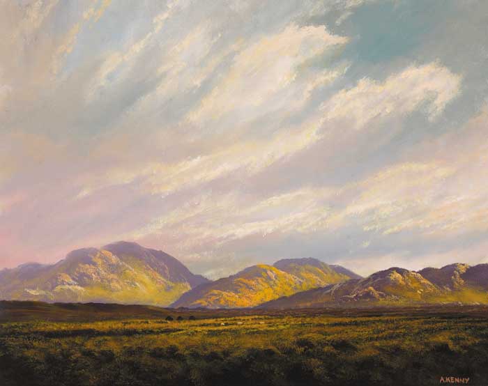MOUNTAINS AND BOG, WEST OF IRELAND by Alan Kenny sold for 750 at Whyte's Auctions