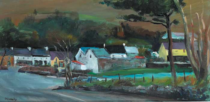 LEENANE VILLAGE, COUNTY GALWAY by Douglas Manson Dennehy sold for 1,500 at Whyte's Auctions