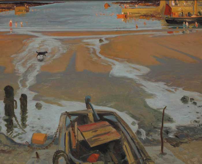 LENGTHENING SHADOWS, EVENING, RUSH HARBOUR, circa 1958 by Patrick Leonard sold for 8,200 at Whyte's Auctions