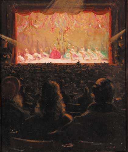 INSIDE DUBLIN'S CAPITOL THEATRE, circa 1945 by Patrick Leonard sold for 8,500 at Whyte's Auctions