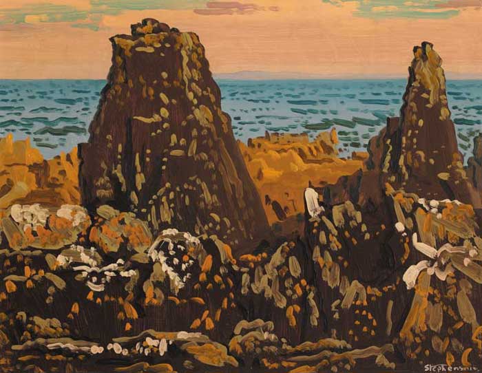 BROWN ROCK, circa 1962 by Desmond Stephenson sold for 1,900 at Whyte's Auctions